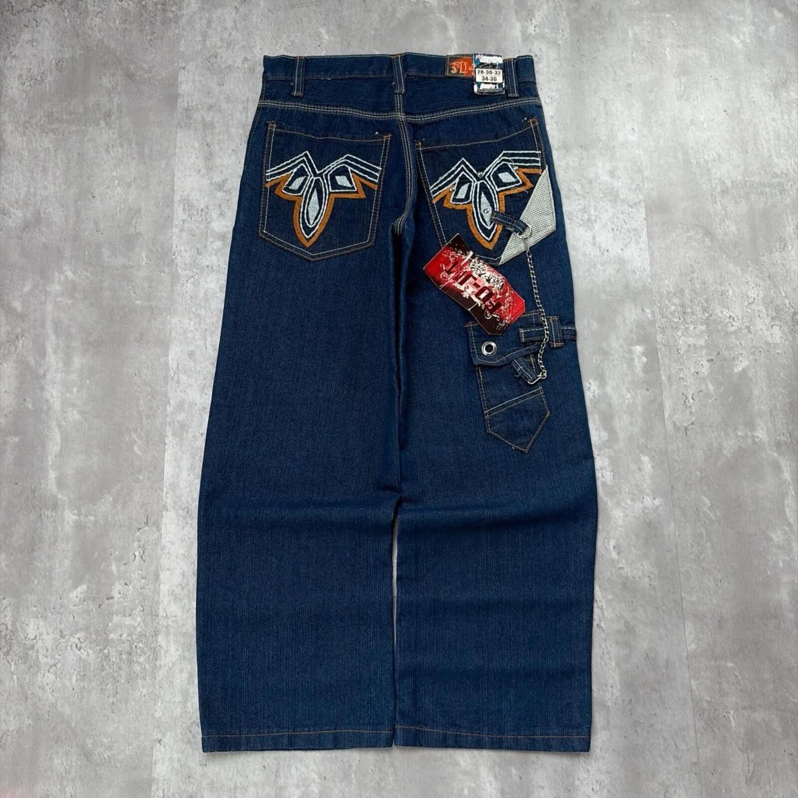 Other Y2K American Vintage Deadstock Baggy Carpenter Denim Jeans Size 28" / US 6 / IT 42 - 1 Thumbnail