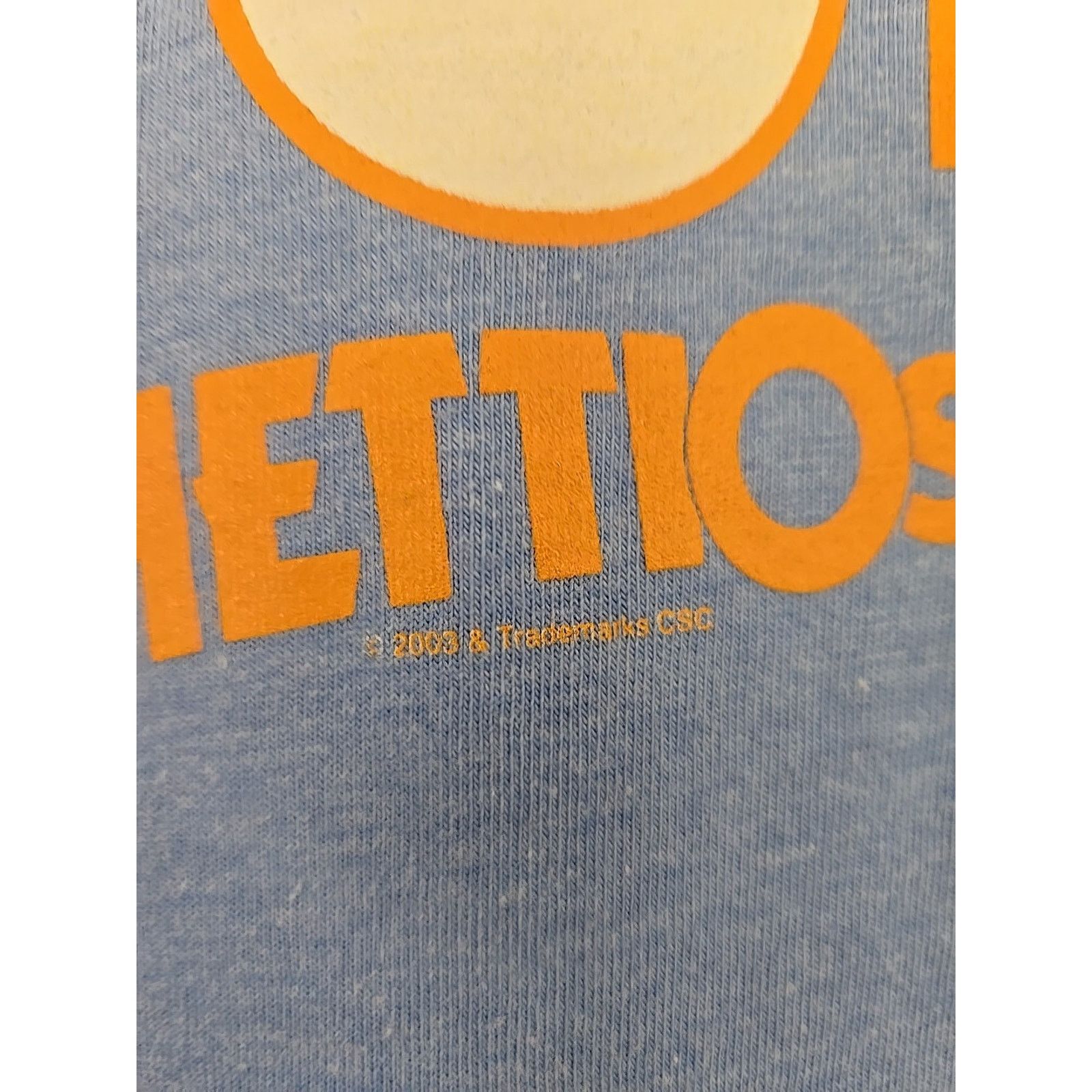 Vintage Uh-Oh! Spaghettios" Ringer T SHIRT SIZE M Vintage 2003 Size US M / EU 48-50 / 2 - 3 Thumbnail