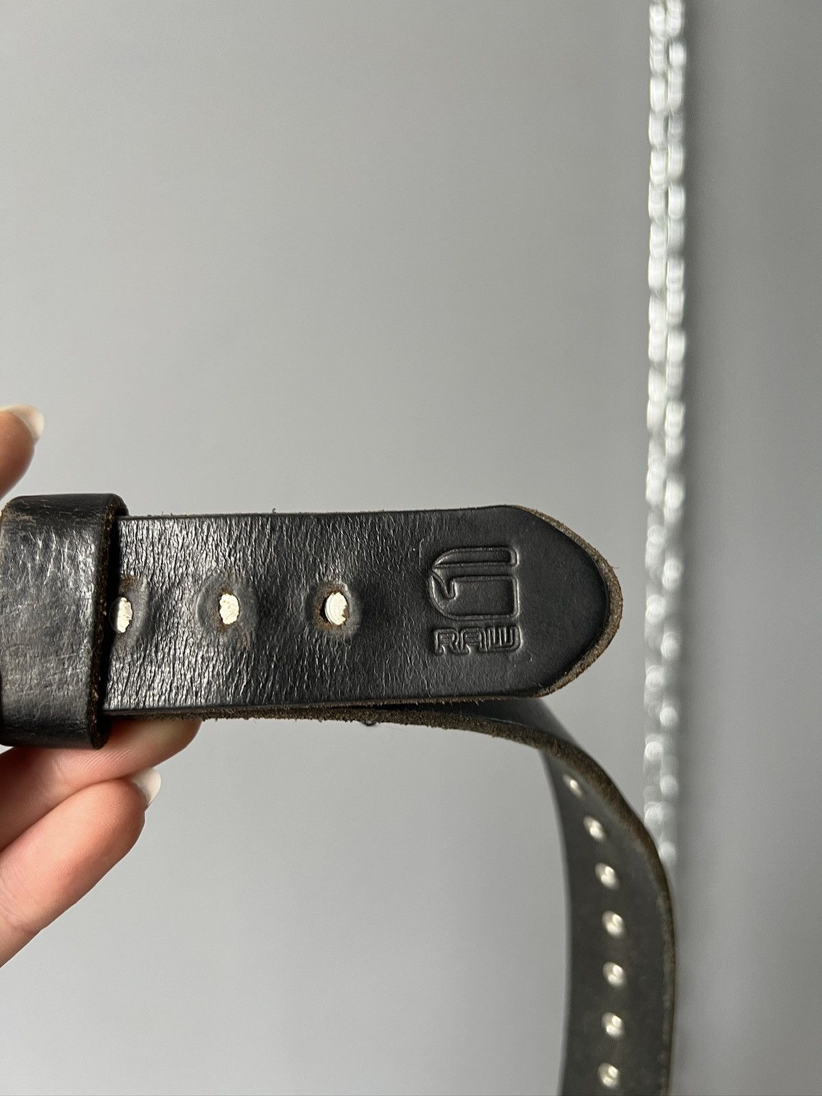 G-Star G star Raw leather black gothic opium archive belt Size ONE SIZE - 3 Thumbnail