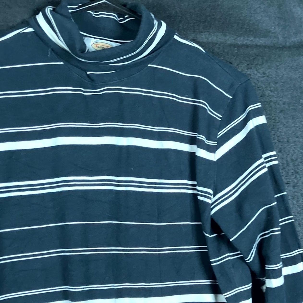 Talbots Talbots Womens Shirt Black White Striped Pullover Turtleneck Stretch Large Shirt Women Long Sleeve Winter Fall Casual Workwear Mens? Size L / US 10 / IT 46 - 5 Thumbnail