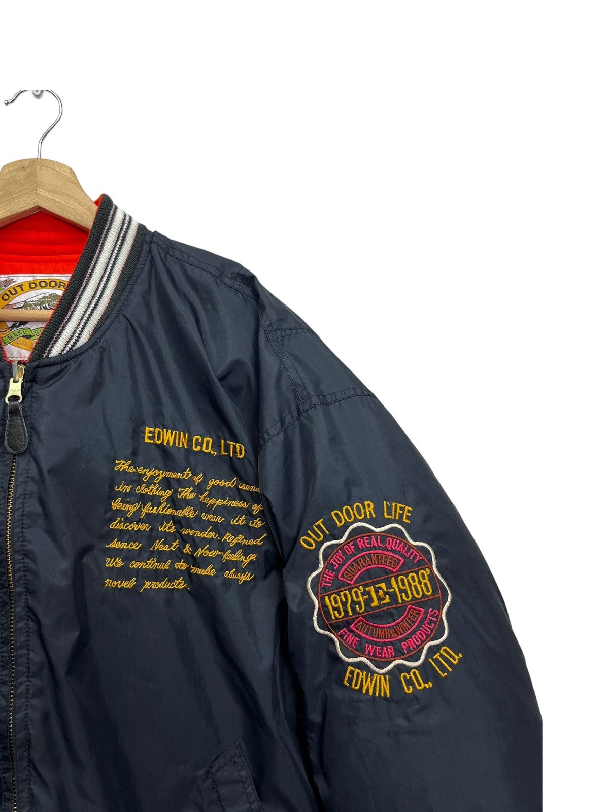Edwin 🔥Vintage 80’s EDWIN OUTDOOR LIFE DOWN Reversible Jacket Size US L / EU 52-54 / 3 - 5 Thumbnail