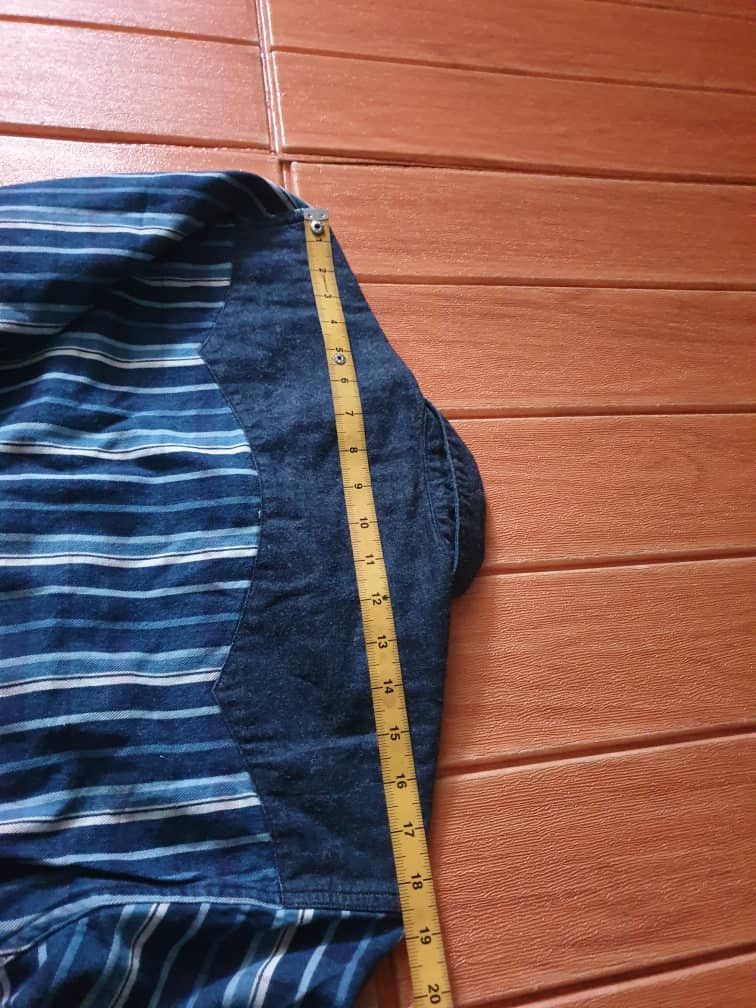 Sugar Cane 💥Sugarcane checkered blue selvedge retro western shirt Size US L / EU 52-54 / 3 - 13 Thumbnail