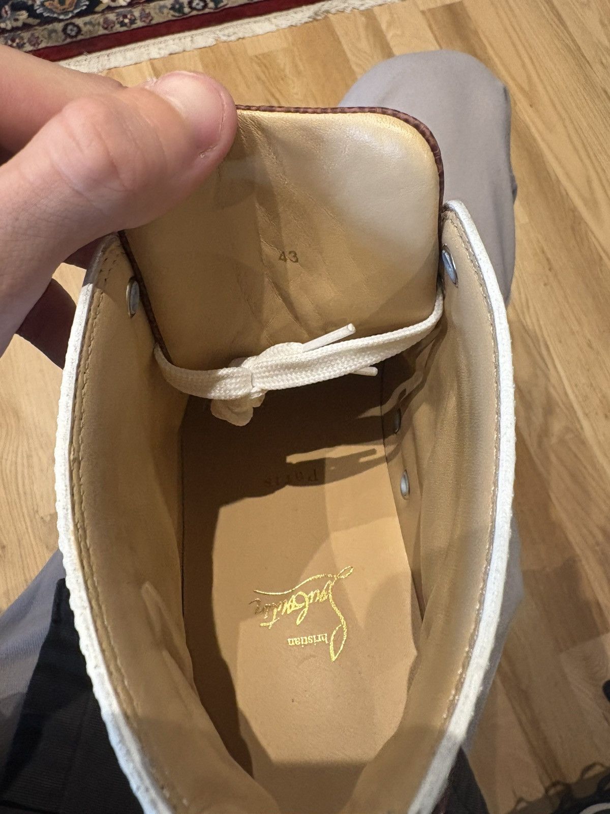 Christian Louboutin Louboutin White/Brown High Top Clean OG Size 43 Size US 10 / EU 43 - 7 Thumbnail