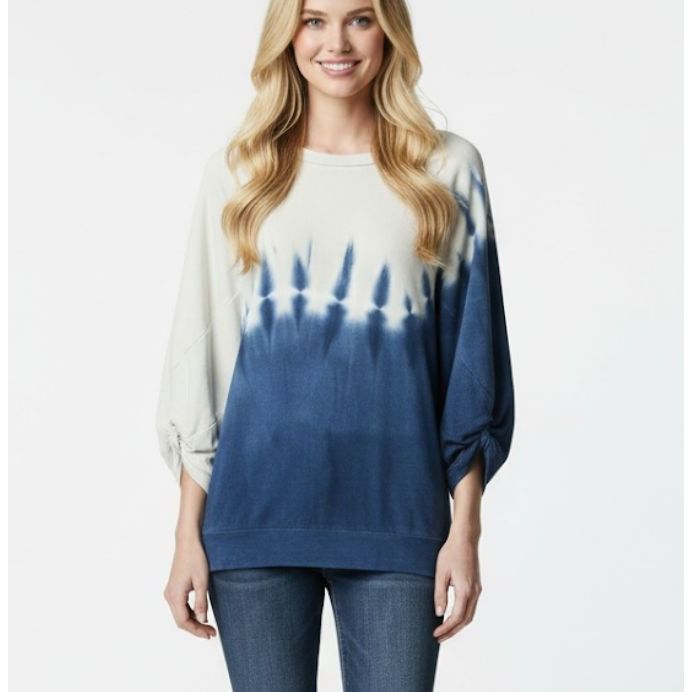 Other ⭐Womens Indigo Shibori Tie Dye Pullover Sweatshirt White Dol Size XS / US 0-2 / IT 36-38 - 1 Thumbnail