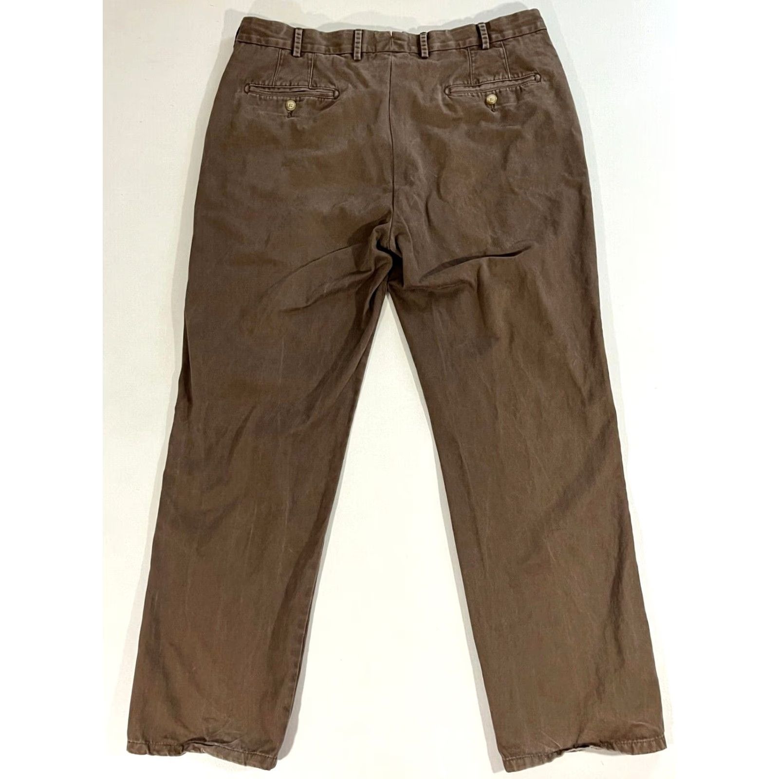 Peter Millar Peter Millar Men’s Crown Pima Cotton Chino Pants Sz 36x30 Brown Vintage Straight Front Pants Mens Size US 36 / EU 52 - 2 Thumbnail