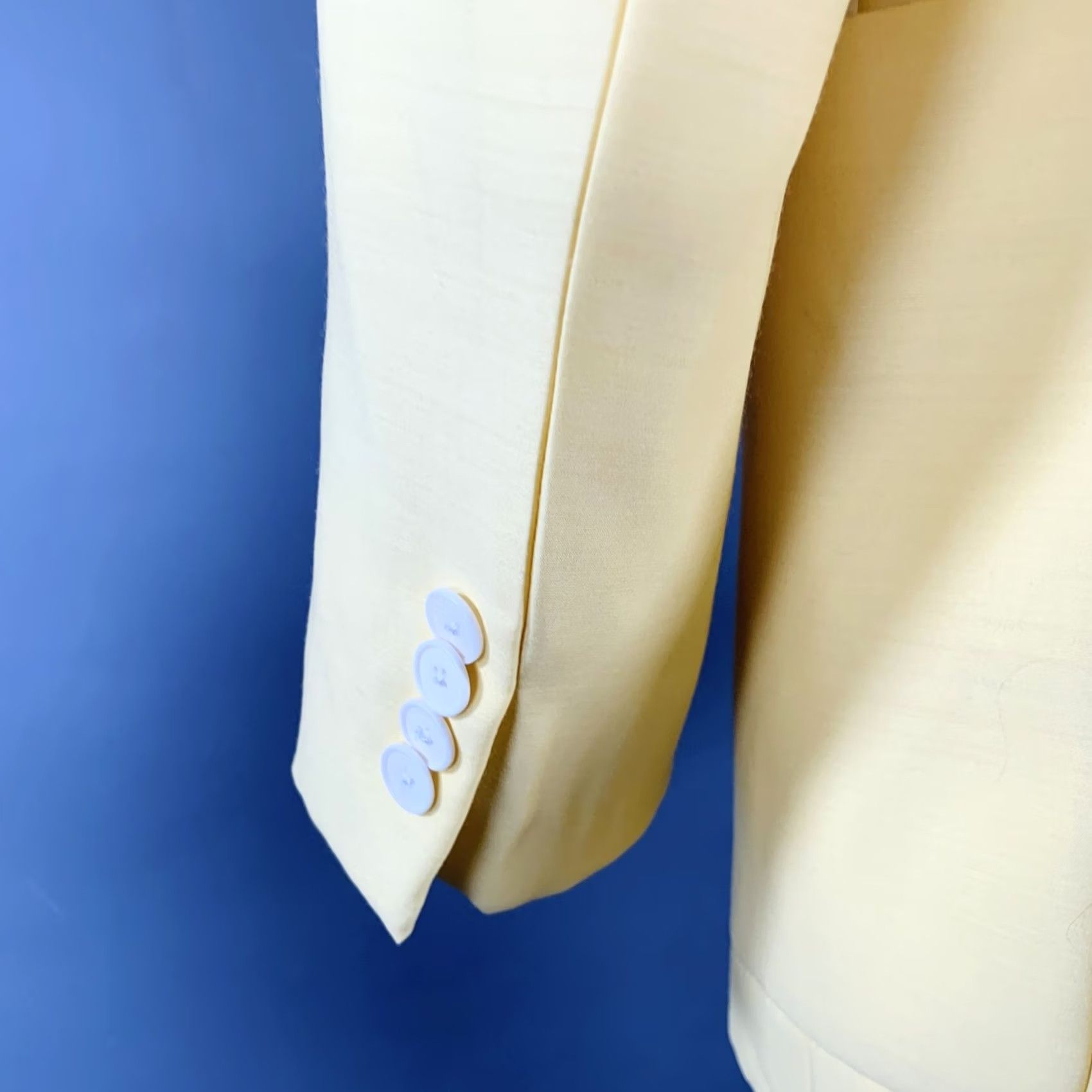 Lanvin LANVIN Size 42 Yellow Wool Silk Notch Lapel Sport Coat Size US XS / EU 42 / 0 - 4 Thumbnail