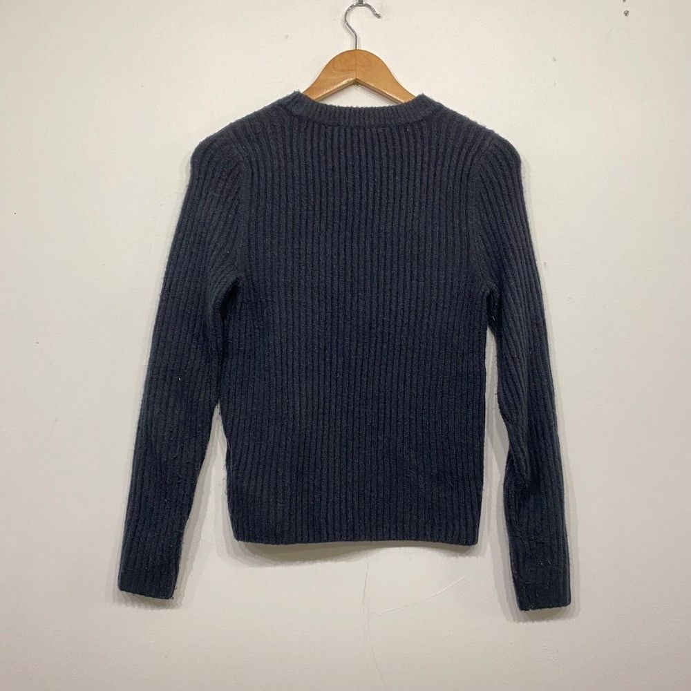 Abercrombie & Fitch Abercrombie & Fitch Black Ribbed Knit Tight and Stretchy Cre Size S / US 4 / IT 40 - 3 Thumbnail