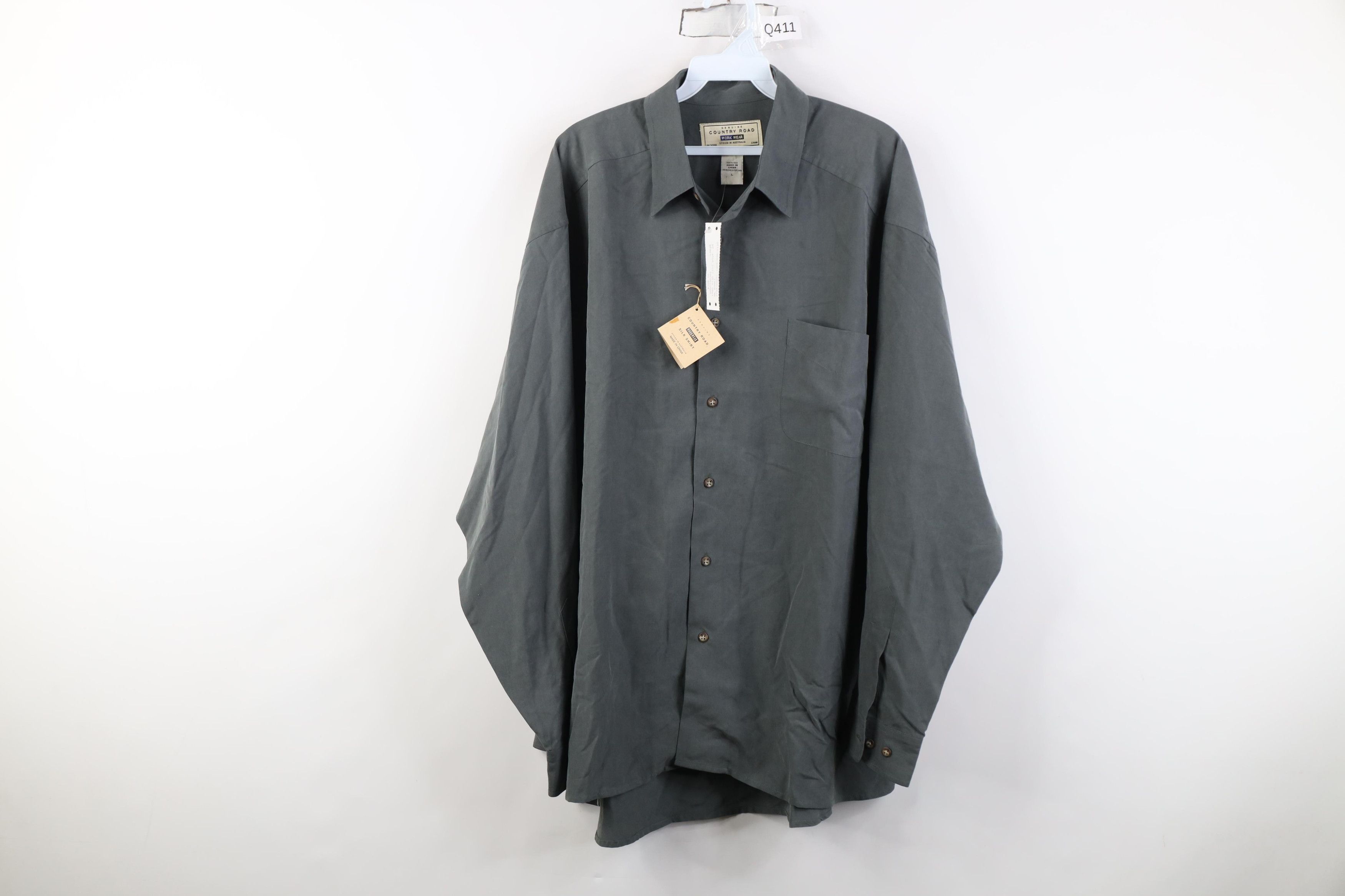 Vintage Deadstock Vintage 90s Streetwear Collared Button Shirt Green Size US L / EU 52-54 / 3 - 1 Thumbnail