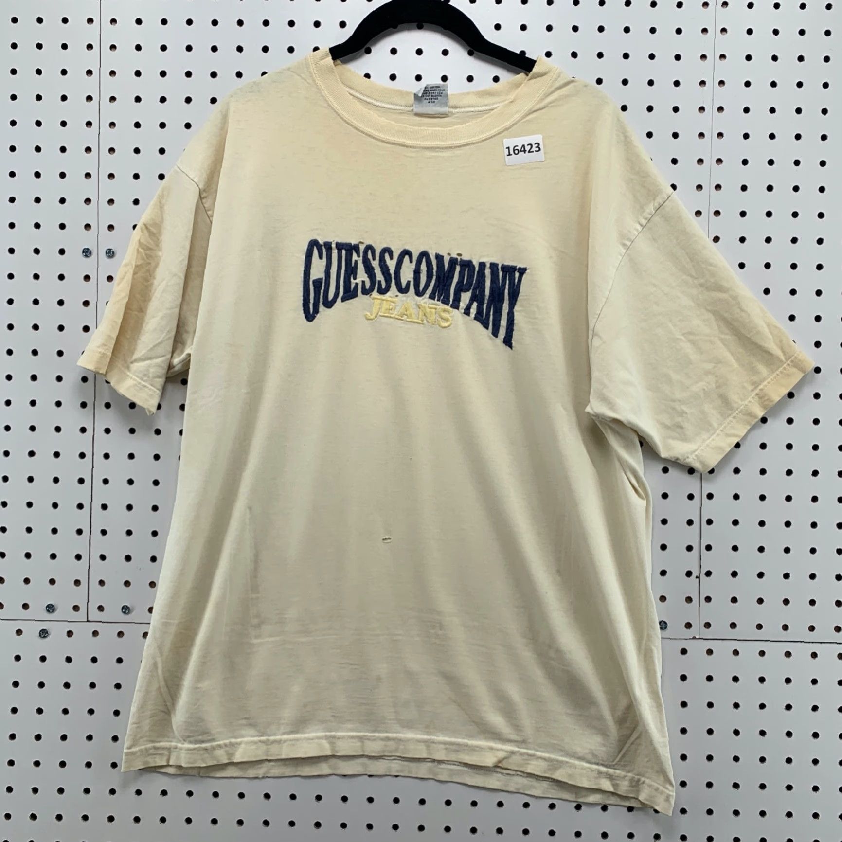 Guess VINTAGE GUESS Jeans Shirt Adult Medium White Distressed 90s USA Mens Size US M / EU 48-50 / 2 - 6 Thumbnail