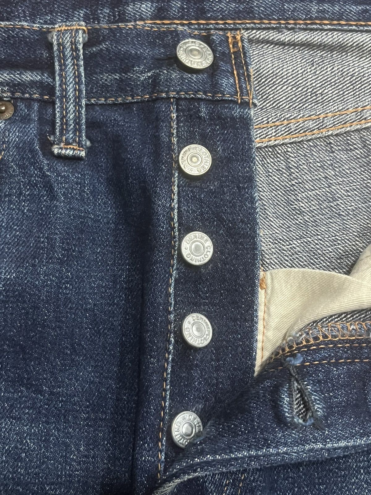 Denime Vintage Denime Blue Faded Washed Distressed Selvedge Jeans Size US 30 / EU 46 - 6 Thumbnail