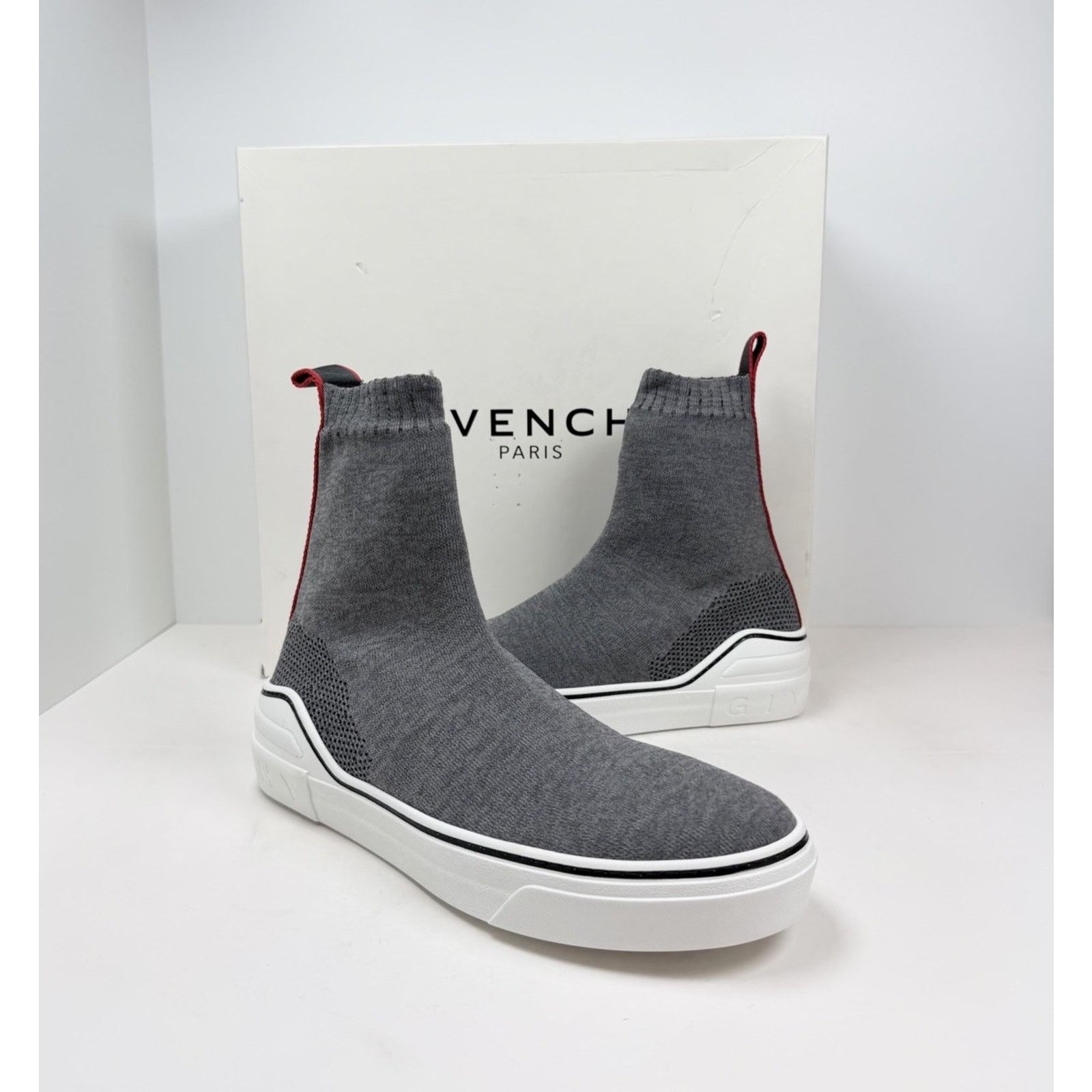 Givenchy Size 41EU/8US - Givenchy Grey Knit Fabric High NEW Size US 8 / EU 41 - 2 Thumbnail