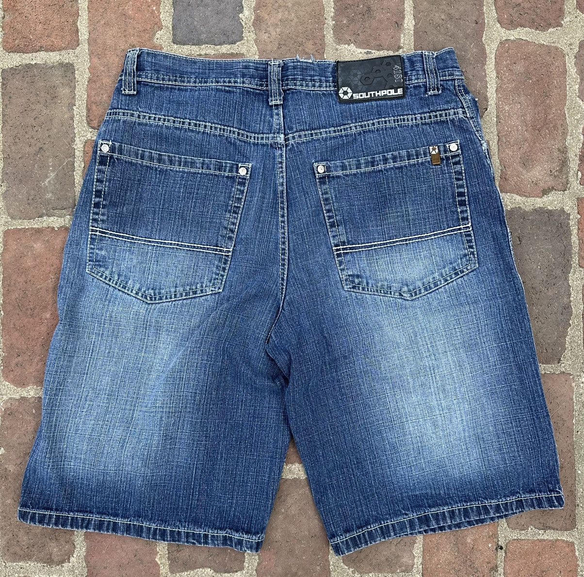 JNCO × Southpole × Vintage Vintage Y2K Skater Jean Shorts Medium Wash Baggy Fit Size US 36 / EU 52 - 2 Thumbnail