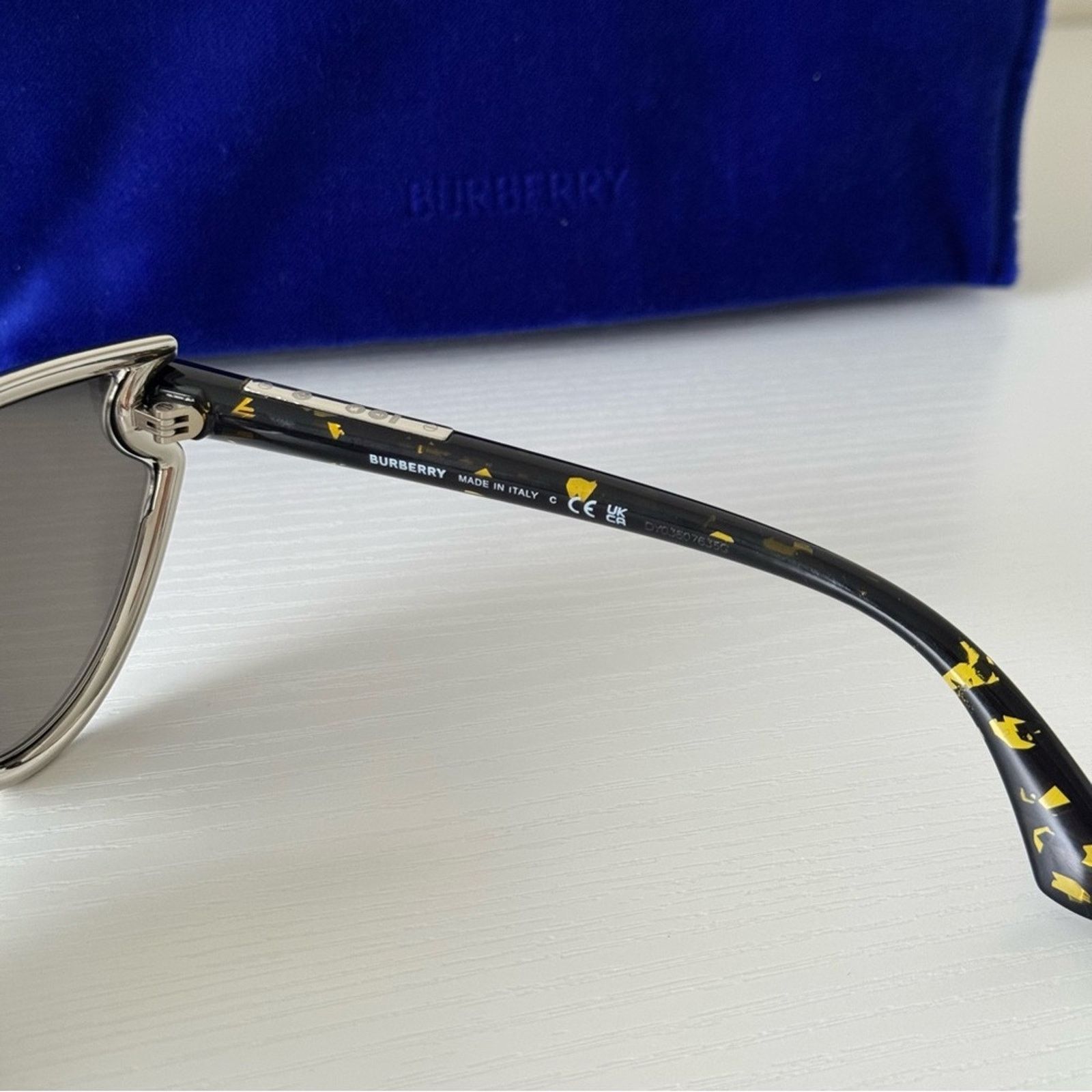 Burberry New Burberry Sunglasses B3152 10056G Silver Mirror Authentic Size ONE SIZE - 13 Thumbnail