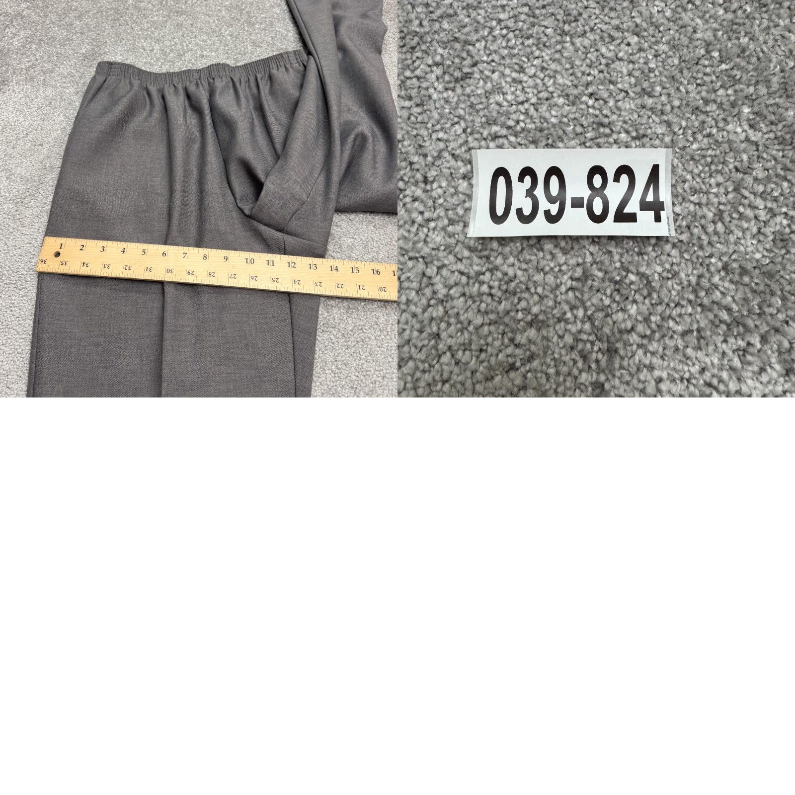 Vintage Alfred Dunner Pants Straight Leg Pull On Trouser Womens 14 Gray Elastic Waist Size 36" / US 14 / IT 50 - 9 Thumbnail