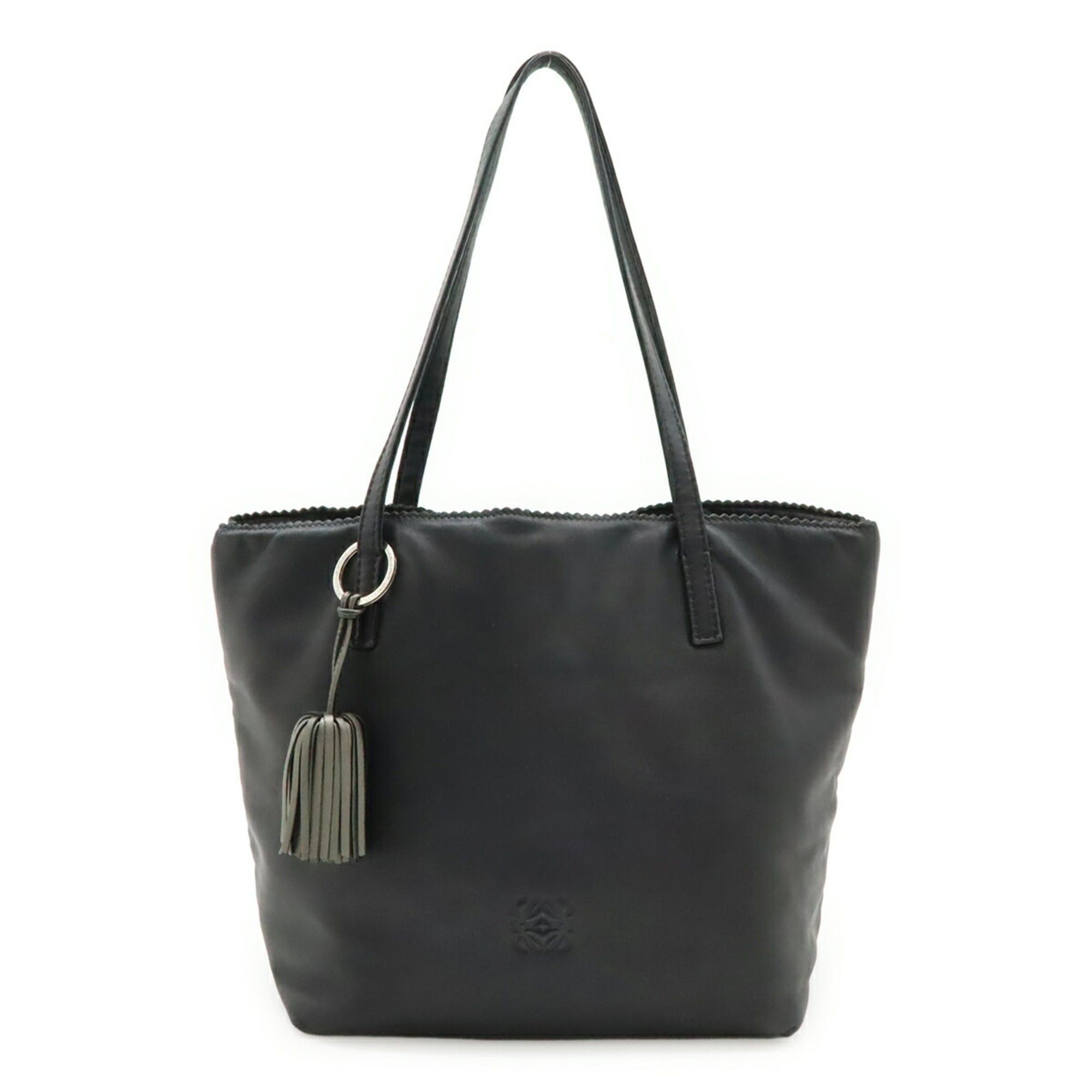 Loewe LOEWE Anagram Tassel Handbag Tote Bag, Nappa Leather, Black Size ONE SIZE - 1 Thumbnail