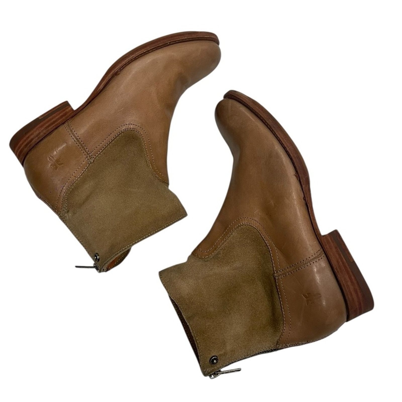 Frye Frye Jamie Zip Bootie Ankle Boot Brown Smooth Size 7.5 B Size US 7.5 / IT 37.5 - 5 Thumbnail