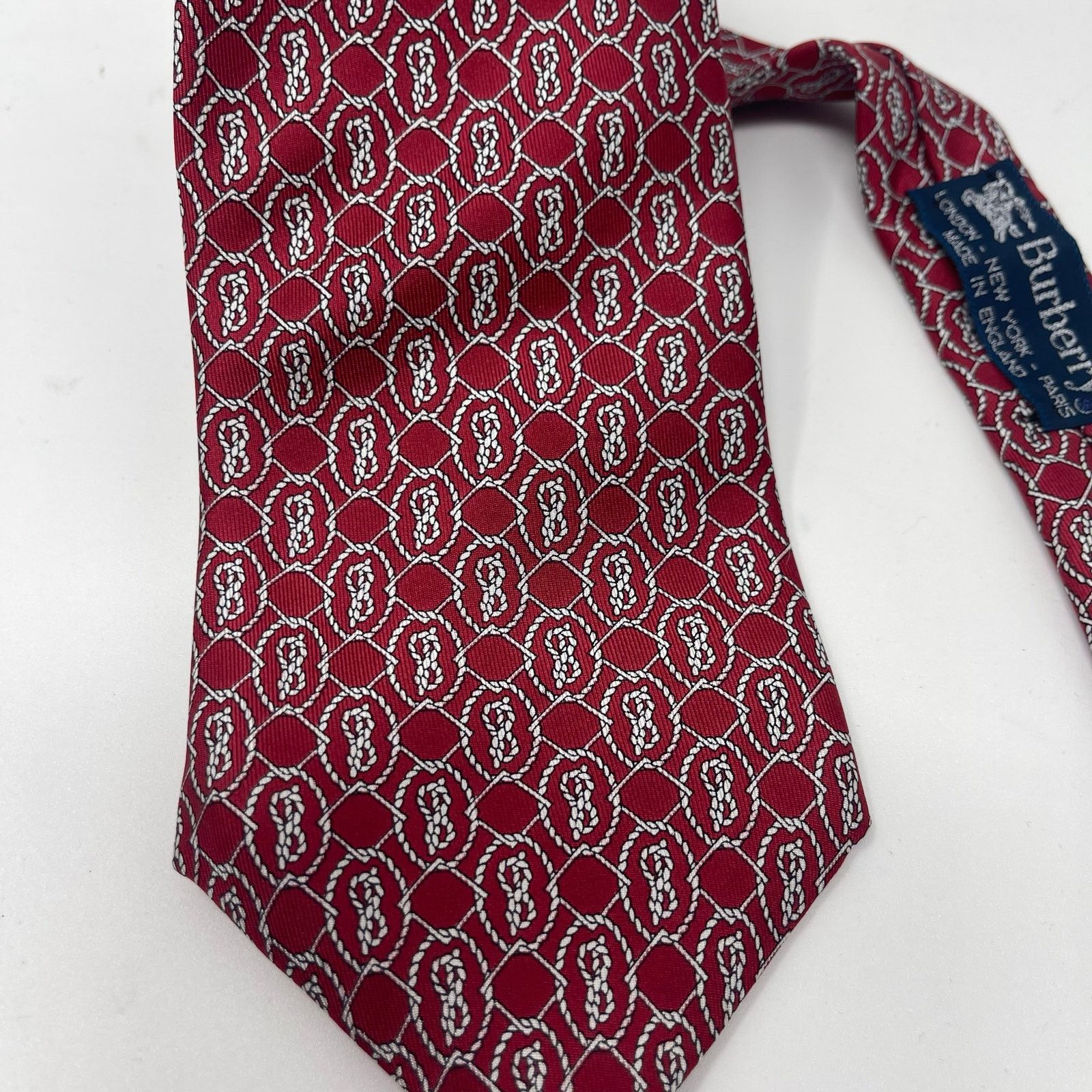 Burberry Burberry vintage red gold silk tie Size ONE SIZE - 3 Thumbnail