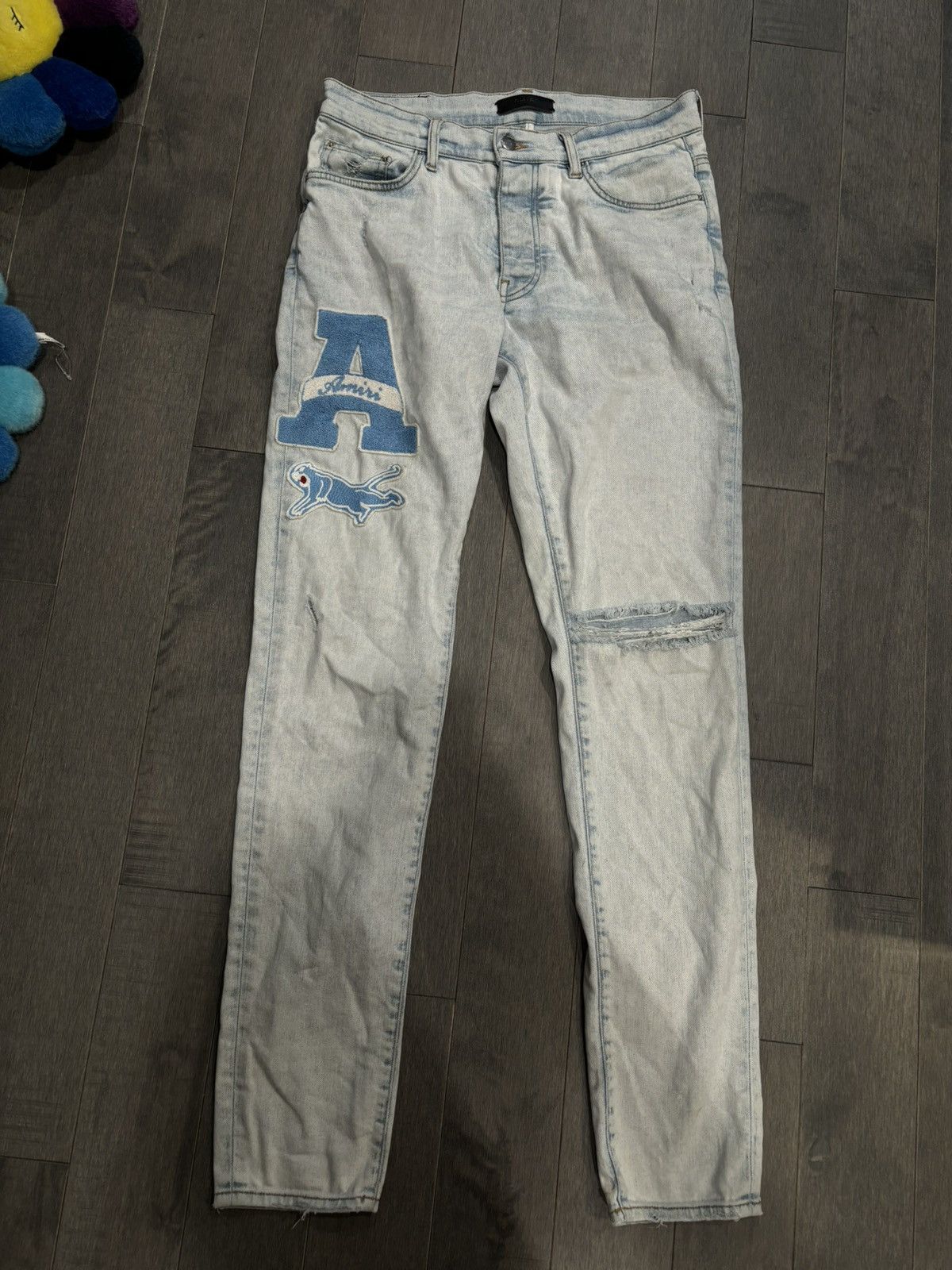 Amiri A patch unc blue jeans
