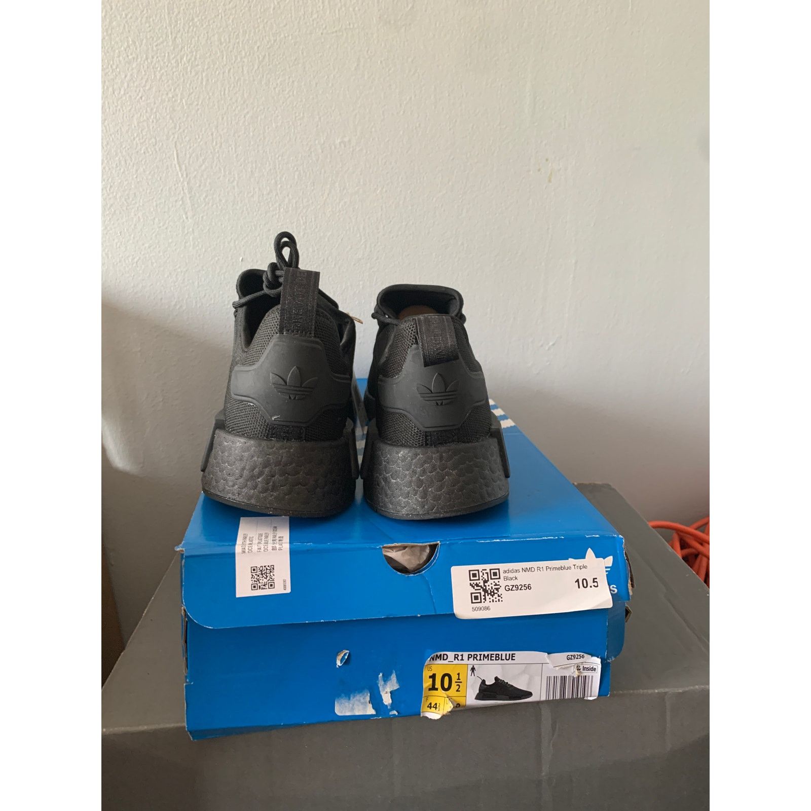 Adidas adidas NMD R1 Primeblue Triple Black Size 10.5 BRAND NEW Size US 10.5 / EU 43-44 - 3 Thumbnail