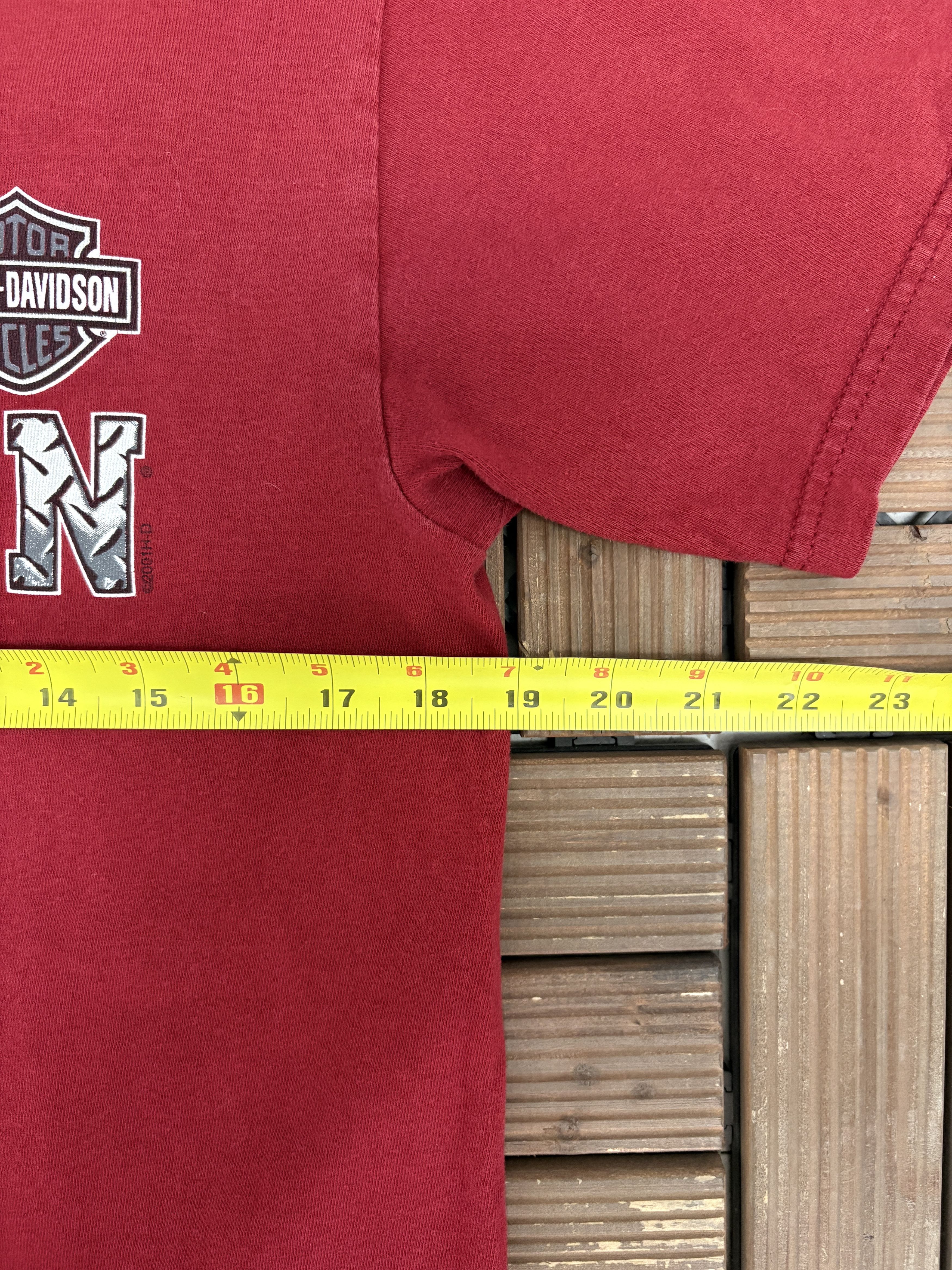 Vintage Harley Davidson Pittsfield, Massachusetts Vintage Red Tee Size US M / EU 48-50 / 2 - 6 Thumbnail