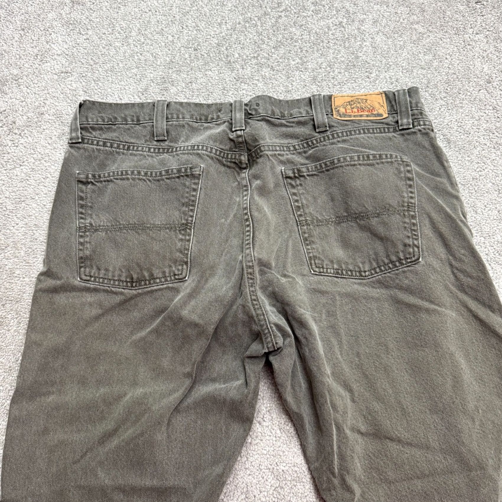 Vintage L.L. Bean Jeans Straight Denim 38x30 Green 100% Cotton Mens Regular Classic Fit Size US 38 / EU 54 - 5 Thumbnail