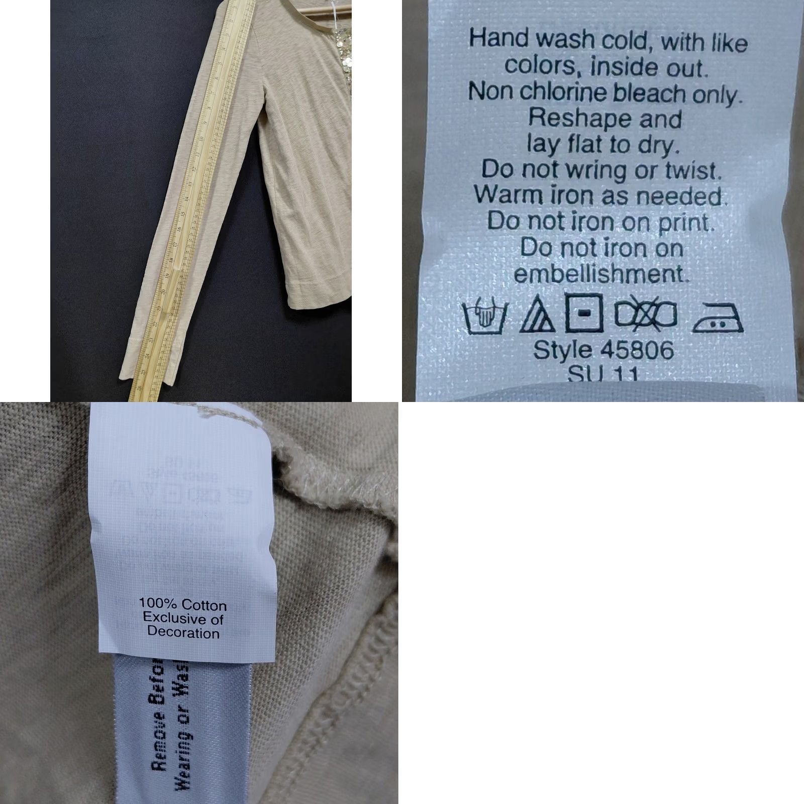 J.Crew J.CREW Beaded Cardigan Sweater Beige Solid Knit Women Size S Size S / US 4 / IT 40 - 9 Thumbnail