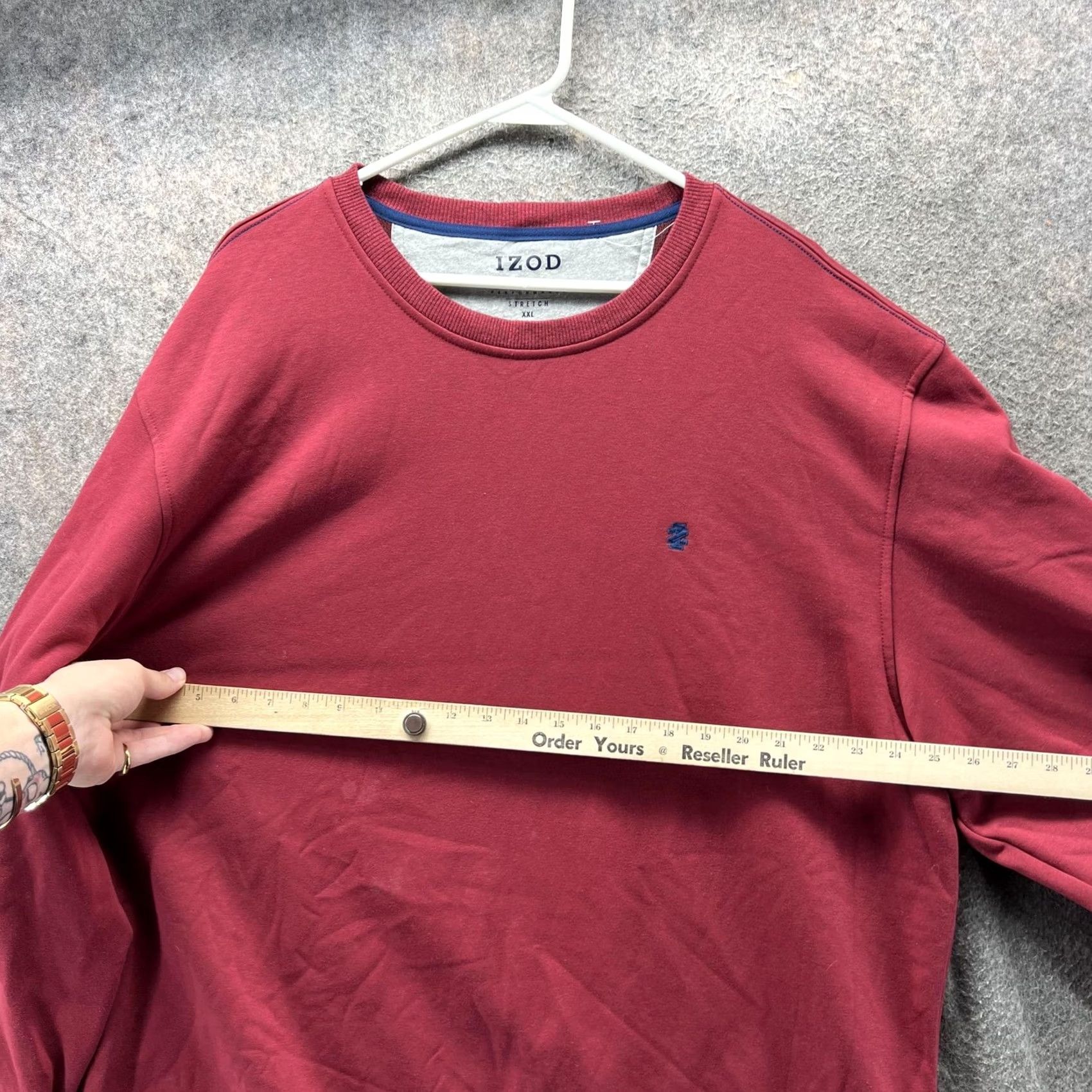 Izod IZOD Sweatshirt Mens 2XL Red Advantage Performance Stretch Crewneck Pullover Size US XXL / EU 58 / 5 - 4 Thumbnail