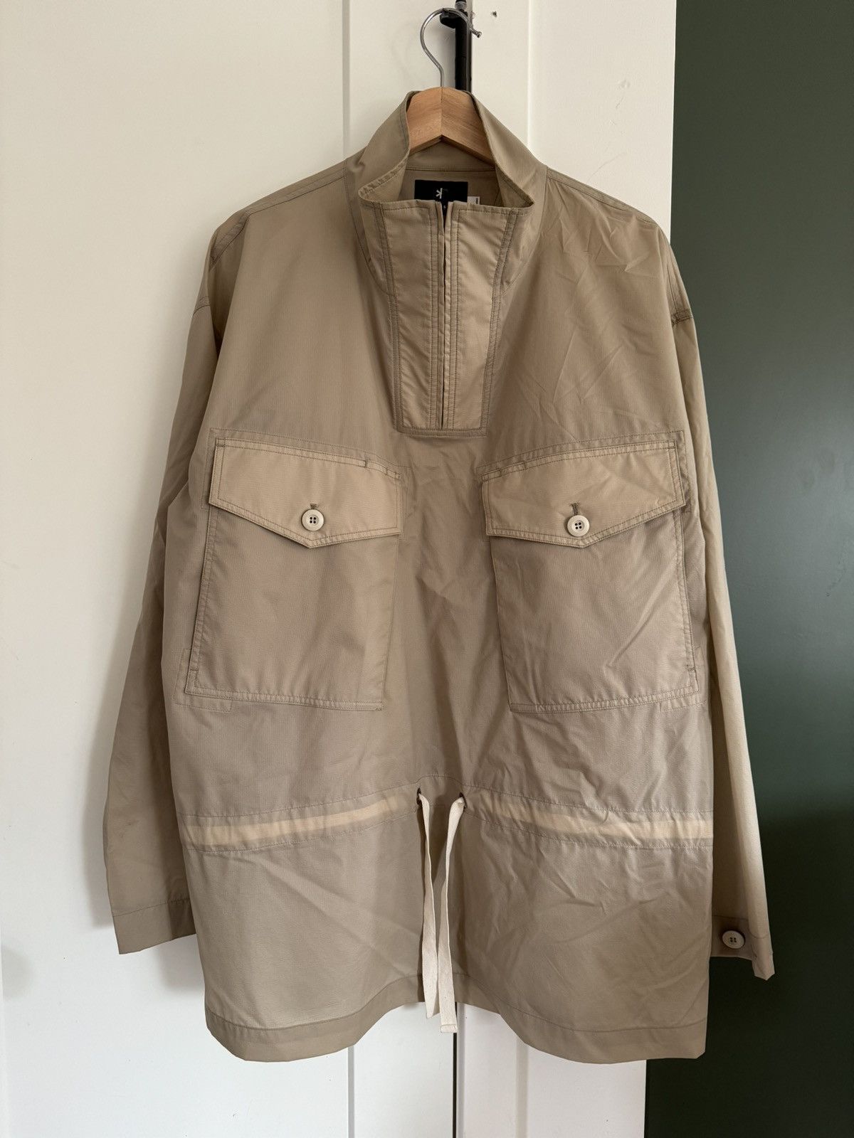 image of Snow Peak Breathable Quick Dry Pullover Parka in Beige, Men's (Size Large)