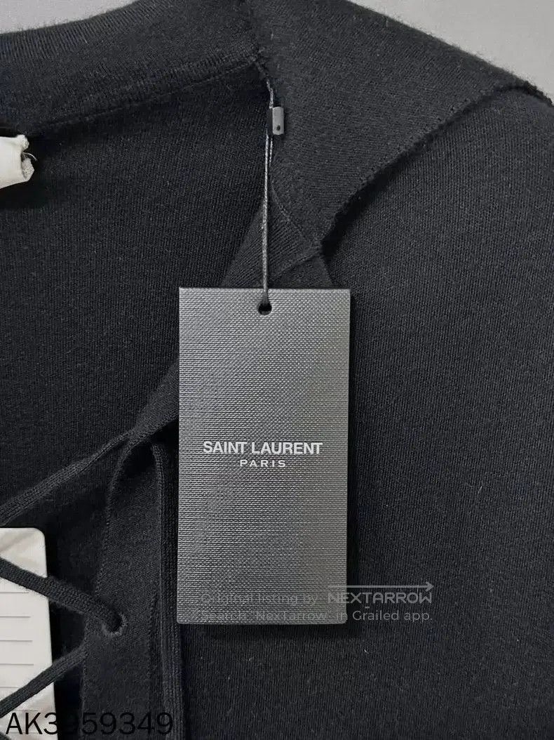 Saint Laurent Paris Saint Laurent Paris Lace-Up Long-Sleeve Dress. Size US 27 - 5 Thumbnail