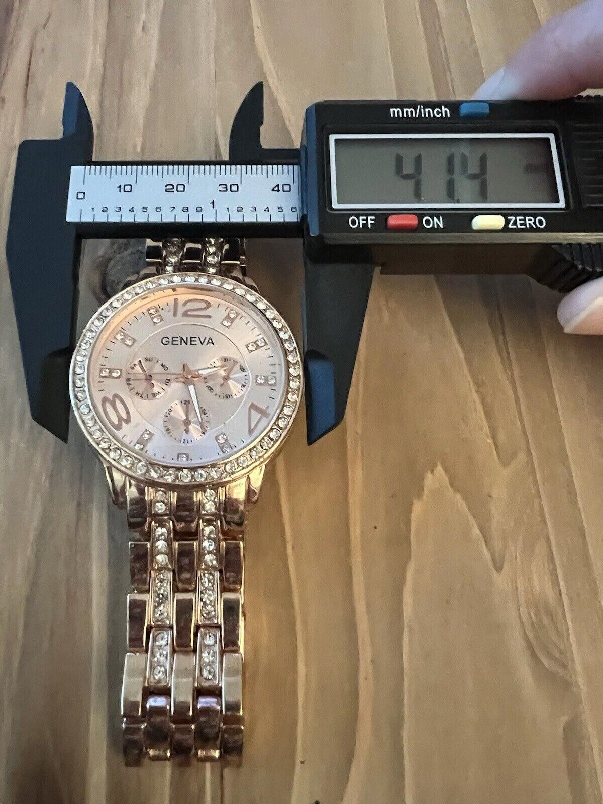 Geneva Geneva Ladies Watch Rose Gold Tone New Battery Size ONE SIZE - 2 Thumbnail