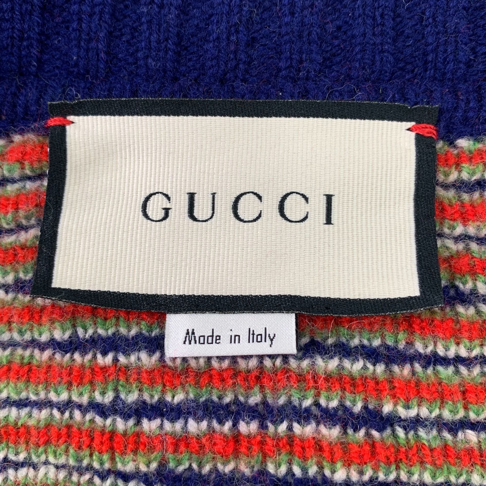 Gucci Gucci Wool & Cashmere Argyle Cardigan Sweater - Size S Size S / US 4 / IT 40 - 6 Thumbnail