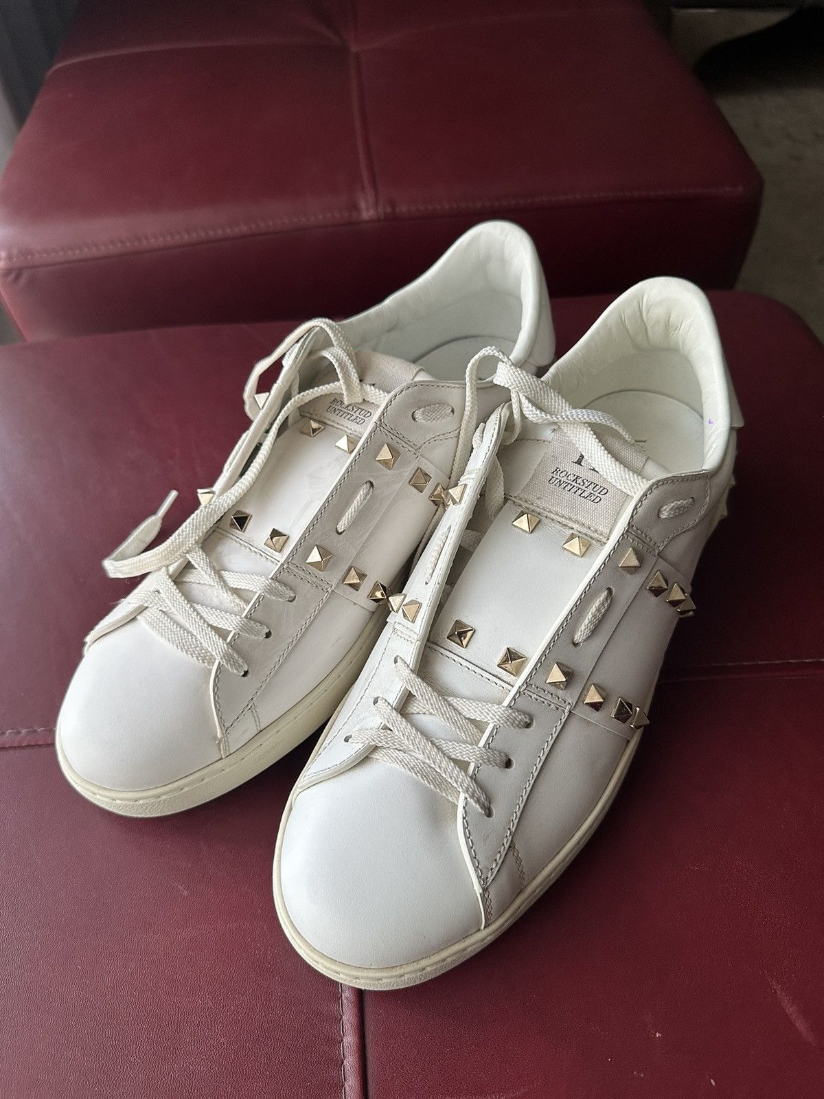 Valentino Valentino Rockstud leather sneakers Size US 11 / EU 44 - 1 Thumbnail