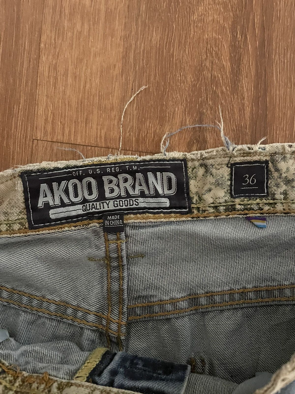 AKOO Crazy Y2K Akoo Ed Hardy/JNCO Type Light Jeans Size US 36 / EU 52 - 6 Thumbnail