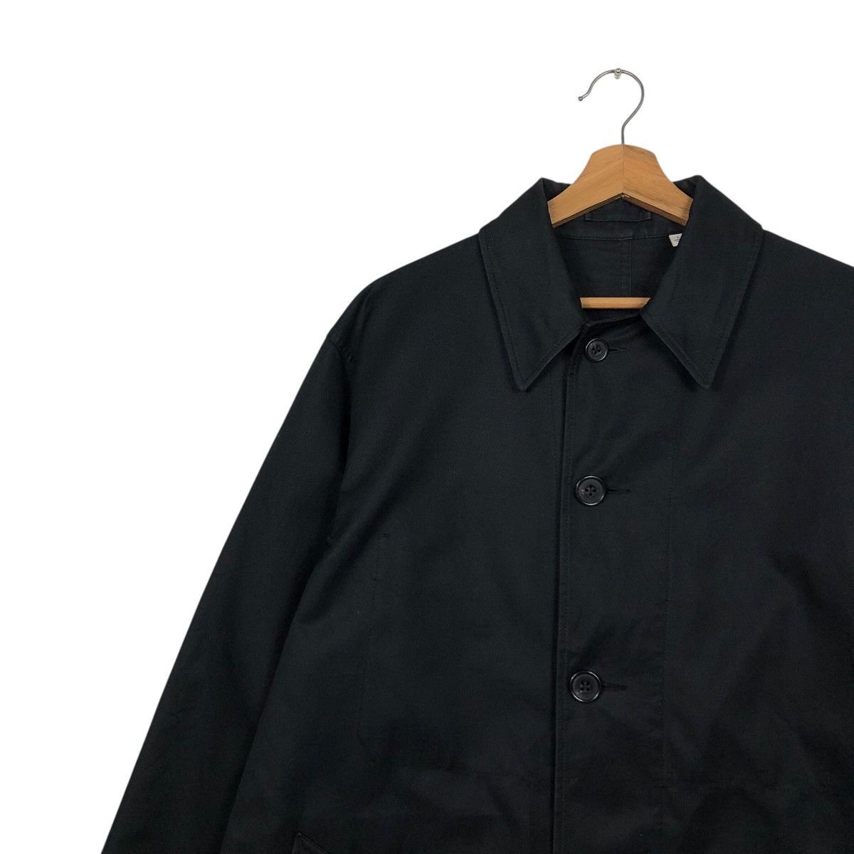 Undercover × Uniqlo 📌Rich Black Vtg Long Jacket Duck Canvas Uniqlo Undercover Size US L / EU 52-54 / 3 - 7 Thumbnail