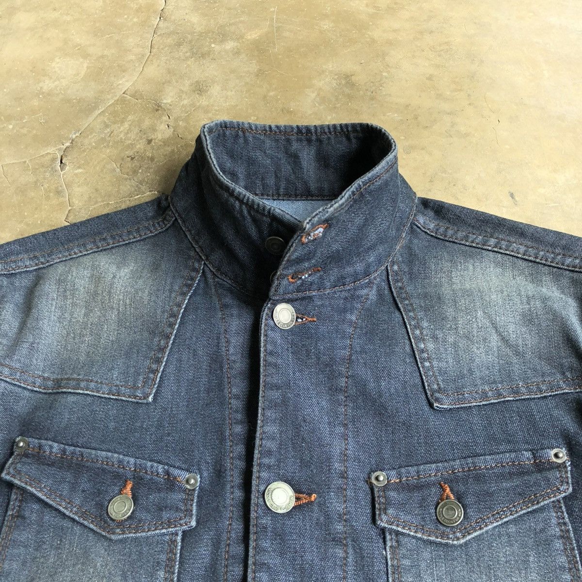 Nicole Club 2000s Nicole Club For Men Biker Denim Jacket Blue Indigo Size US M / EU 48-50 / 2 - 8 Thumbnail