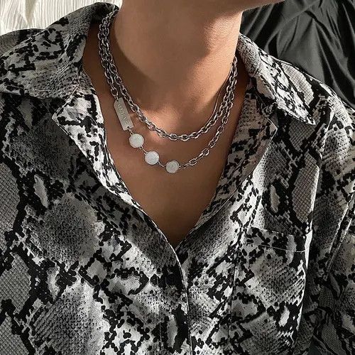 Other Silver Three Circles Men's Necklace Size ONE SIZE - 5 Thumbnail