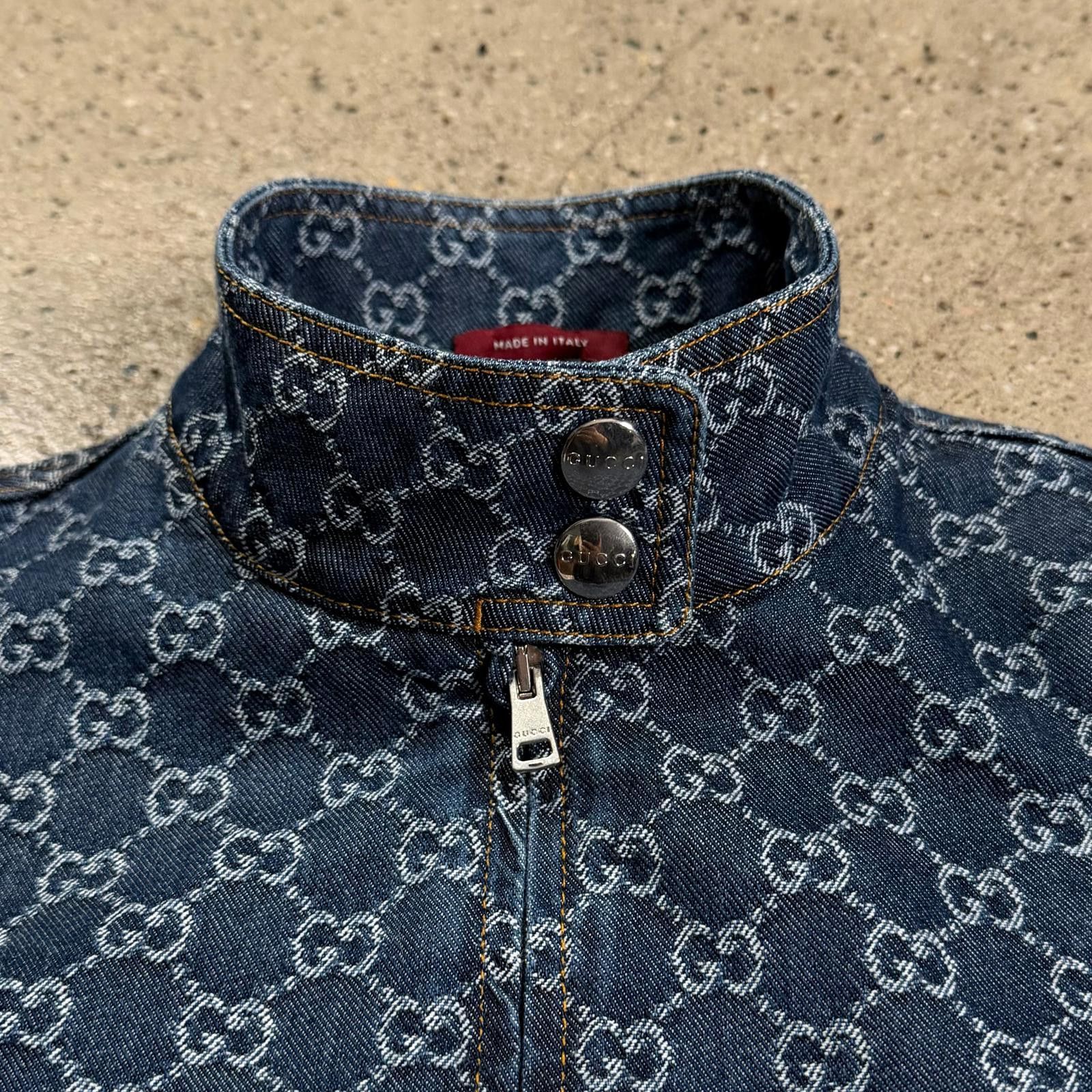 Gucci Gucci Denim Monogram Jacket Size US S / EU 44-46 / 1 - 8 Thumbnail