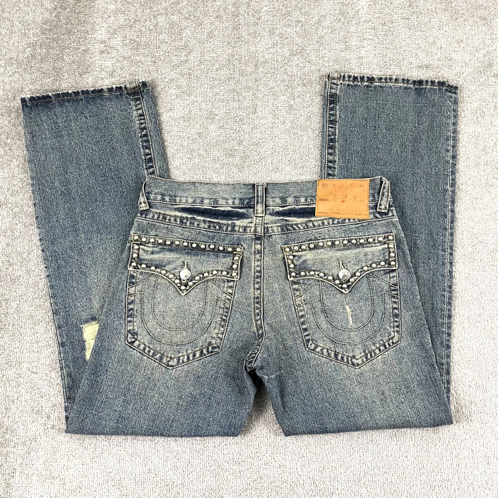 True Religion TRUE RELIGION Jeans Mens 36x33 Bobby Super T Hip Hop Distressed Denim Skater Y2K Size US 36 / EU 52 - 2 Thumbnail