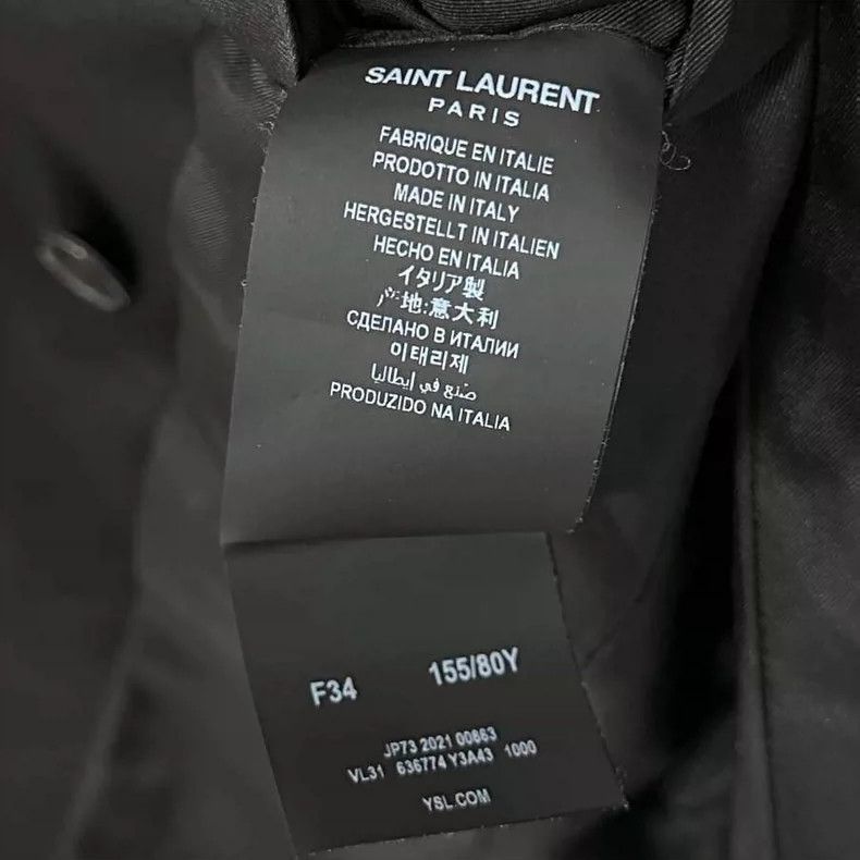 Saint Laurent Paris Saint Laurent Paris Limited edition black smoking blazer 25 Size XXS / US 00 / IT 34 - 6 Thumbnail