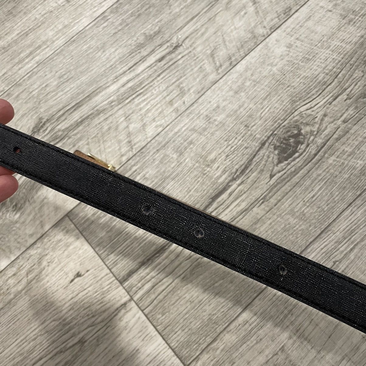 Designer × Fendi 102 cm Fendi FF Logo Buckle Belt leather black gold Size ONE SIZE - 8 Thumbnail