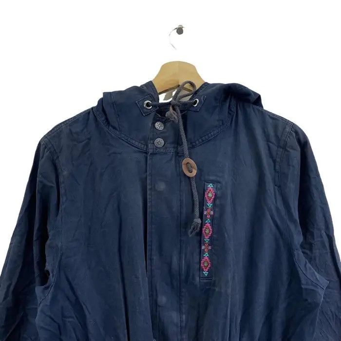 Vintage Vtg 90’ TITICACA NAVAJO NATURE Blue Parka Trench Coat Size M / US 6-8 / IT 42-44 - 2 Thumbnail
