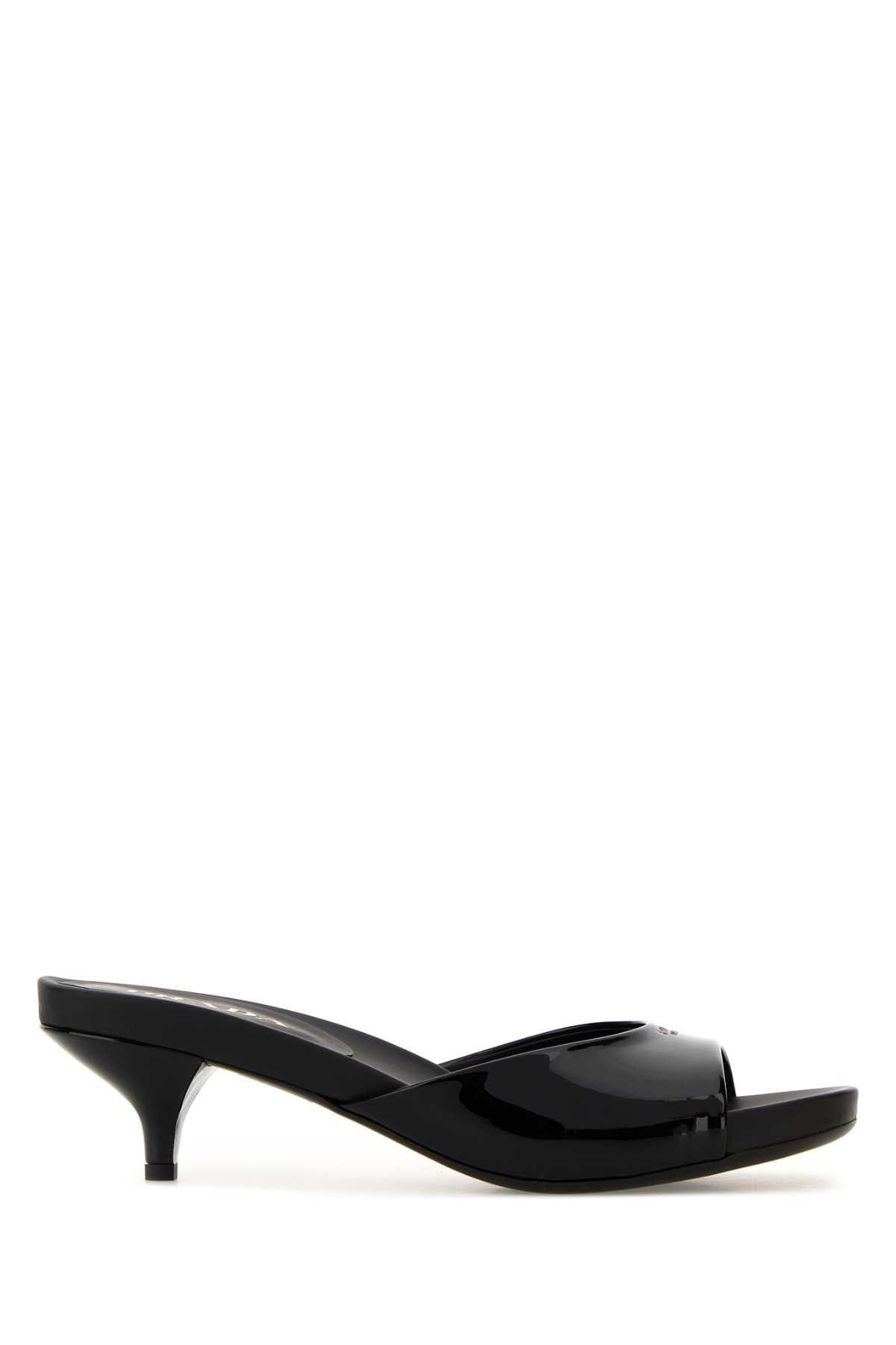 Prada Black Leather Mules Size US 6 / IT 36 - 1 Thumbnail
