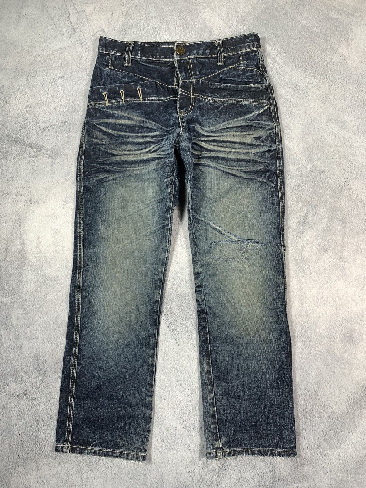 Vintage Vintage Y2K Japanese faded denim jeans streetwear style Size 29" - 1 Thumbnail