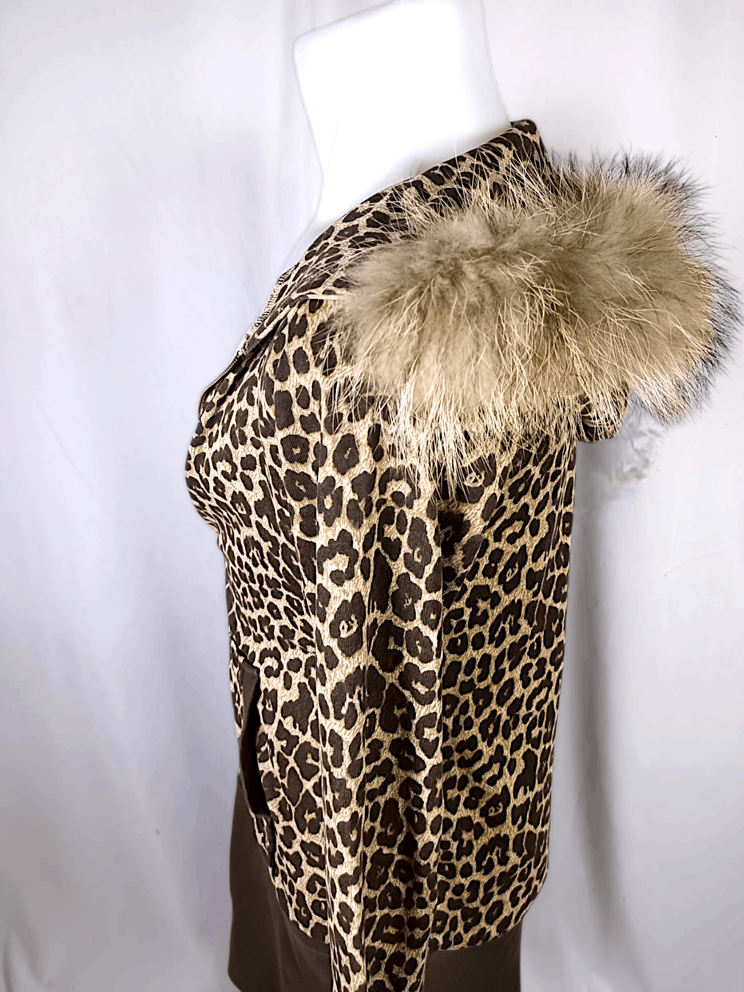 Japanese Brand JOKY GAL Leopard Print Fur Zipper Hoodie Size US S / EU 44-46 / 1 - 20 Thumbnail