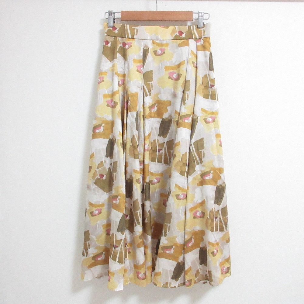 Other Other ANAYI Paint Flower Print Irregular Skirt Others Skirts DUTY FREE for USA Size ONE SIZE - 1 Thumbnail