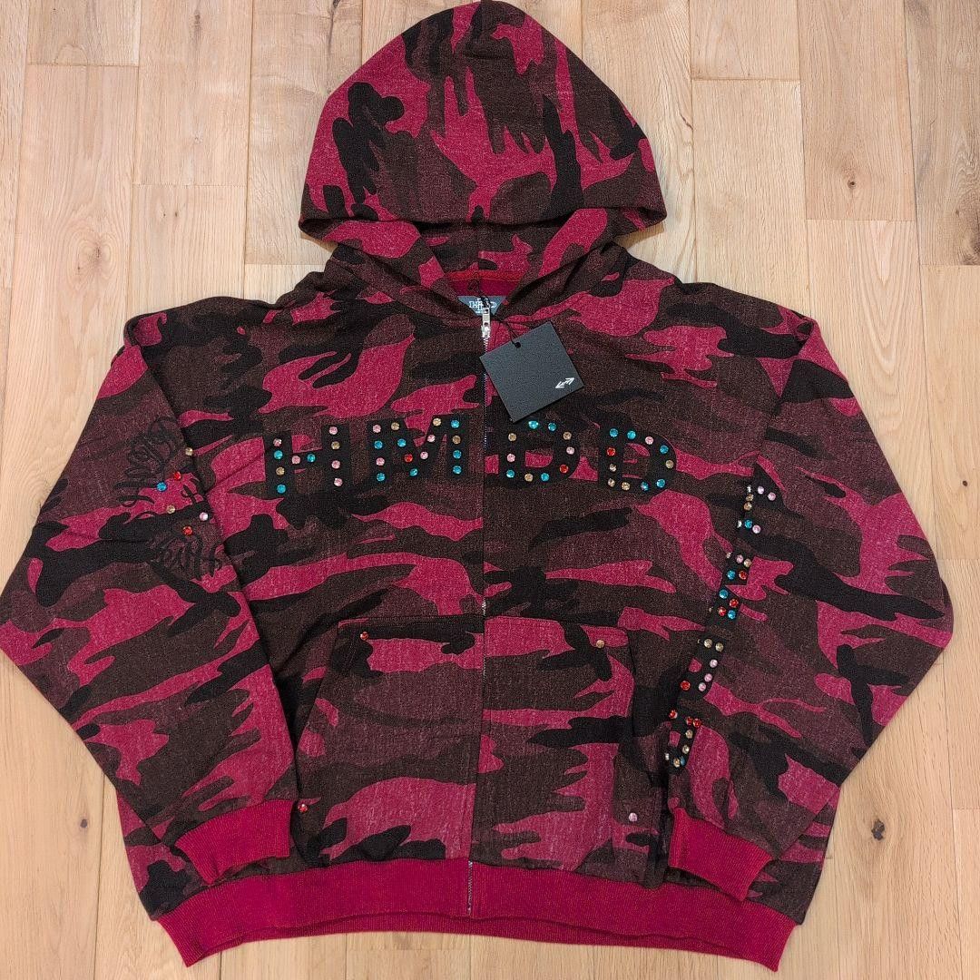 HMDD HMDD “Chimstone” Red Camo Zip-Up Hoodie – L (BNWT / Rare) Size US L / EU 52-54 / 3 - 5 Thumbnail