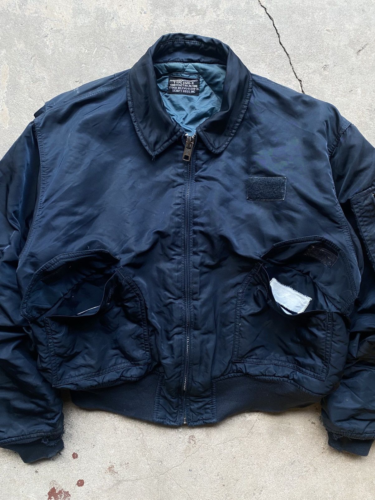 Alpha Industries SCHOTT CWU-R BOMBER MILITARY FLIGHT 🪖 Size US L / EU 52-54 / 3 - 5 Thumbnail