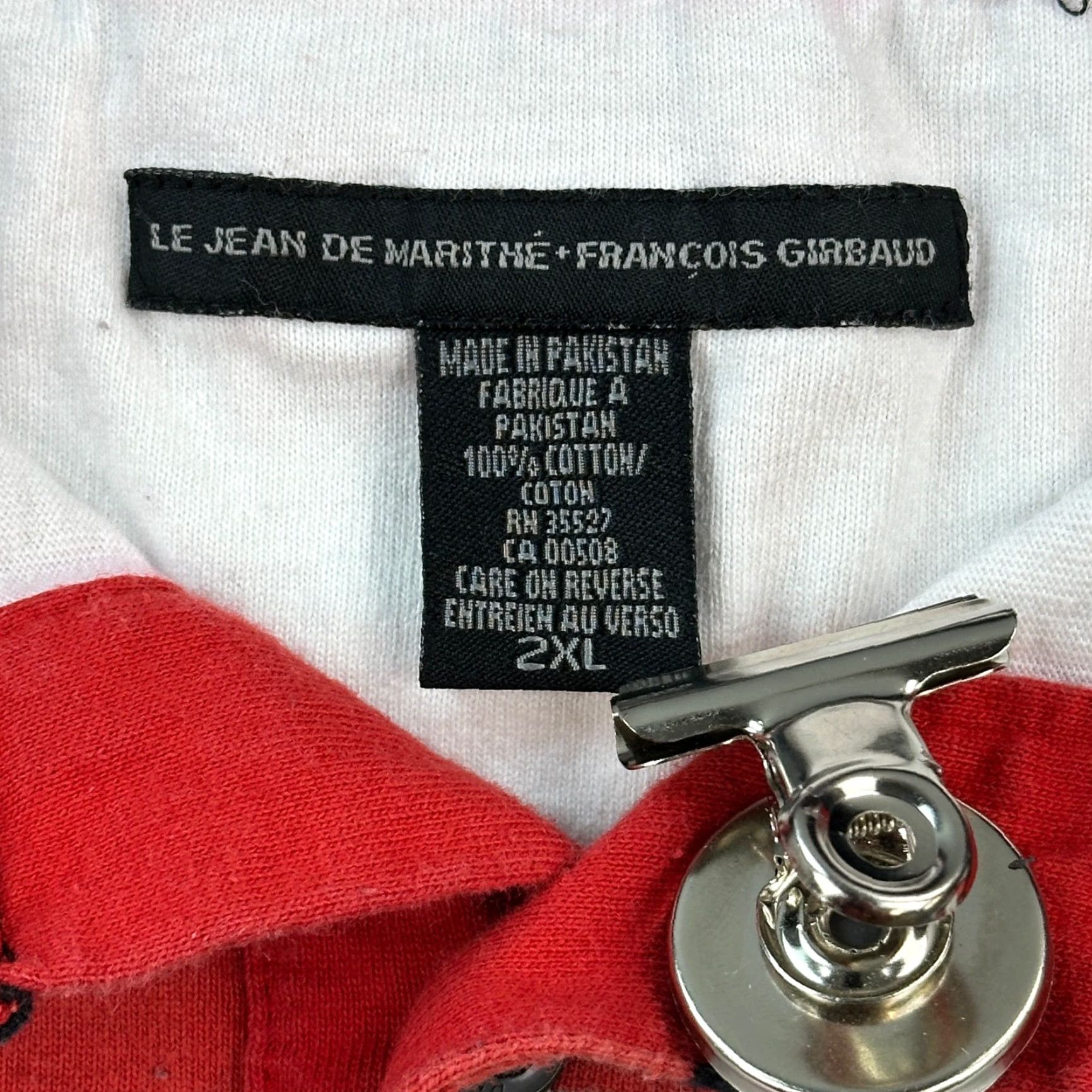 Vintage VINTAGE Marithe Francois Girbaud Polo Shirt Mens 2XL Striped Hip Hop Street Y2K Size US XXL / EU 58 / 5 - 5 Thumbnail