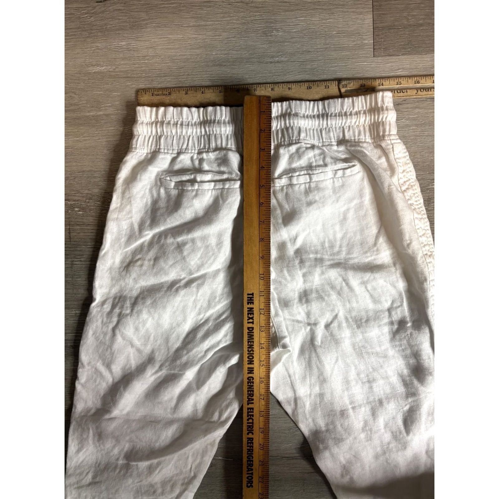 Athleta Athleta Cabo Linen Jogger Pants Womens 6 White Size 28" / US 6 / IT 42 - 5 Thumbnail