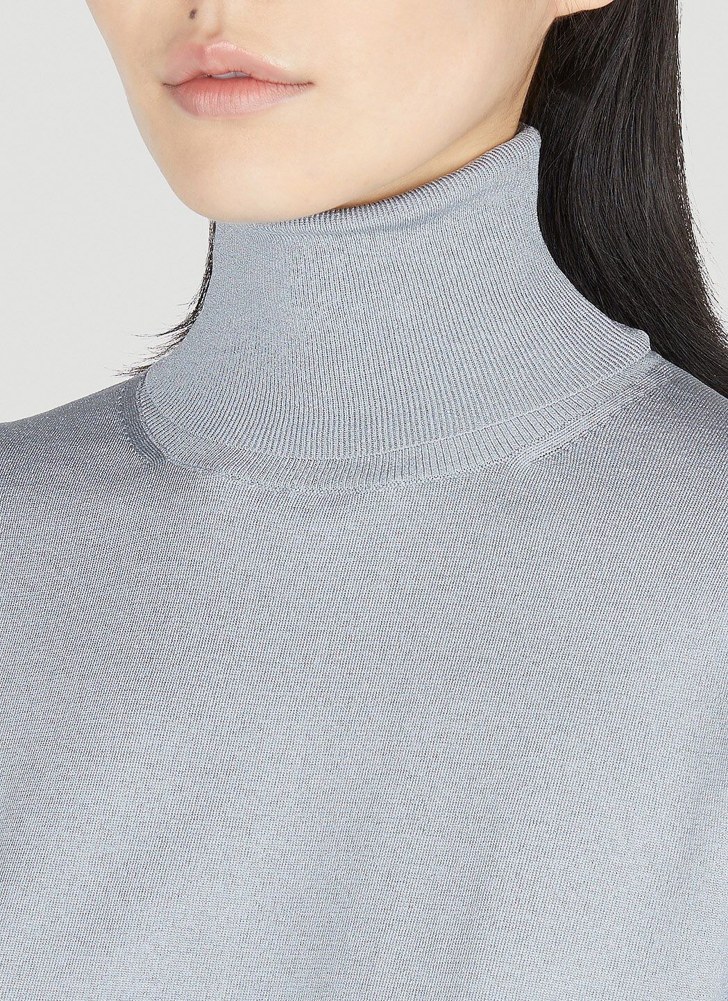 Balenciaga o1la1rc1a1024 Small Turtleneck Sweater in Grey Size L / US 10 / IT 46 - 4 Thumbnail